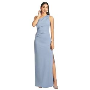 SACHINI & BABI Elegant Blue One-Shoulder Dress SZ 14 nwt CECE GOWN